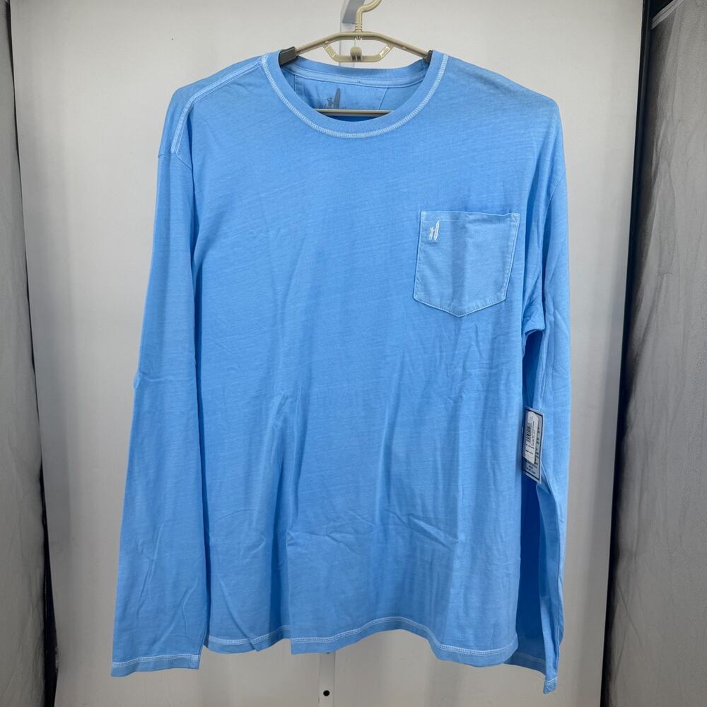 Johnnie-O Brennan Long Sleeve T-Shirt Mens 2XL Maliblu Crew Neck Tee JMLT2190